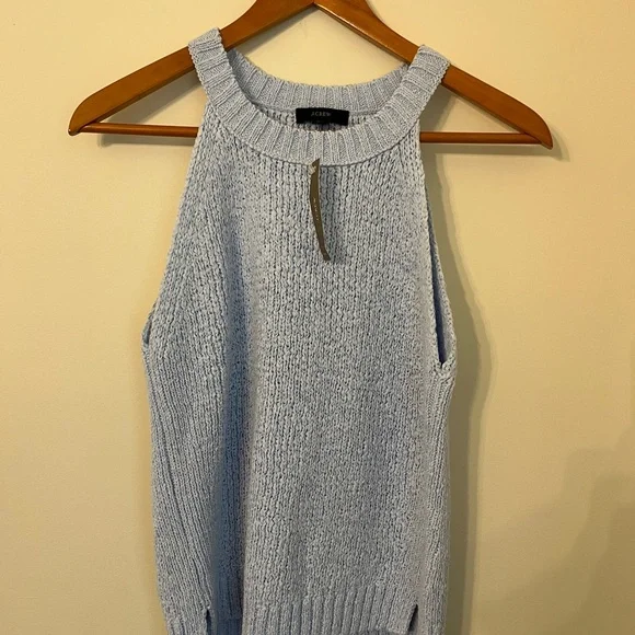 J Crew NWT Point Sur Sweater Tank Blue Size Small - Picture 9 of 9